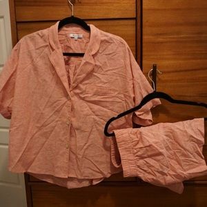 Madewell pink pajama set